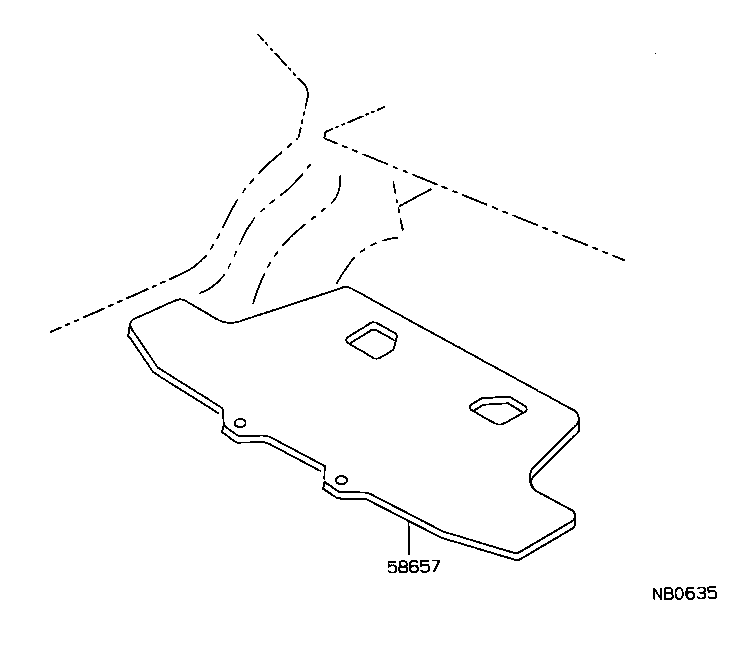 58657-32030 PAD, UNDER REAR SEAT SILENCER product image