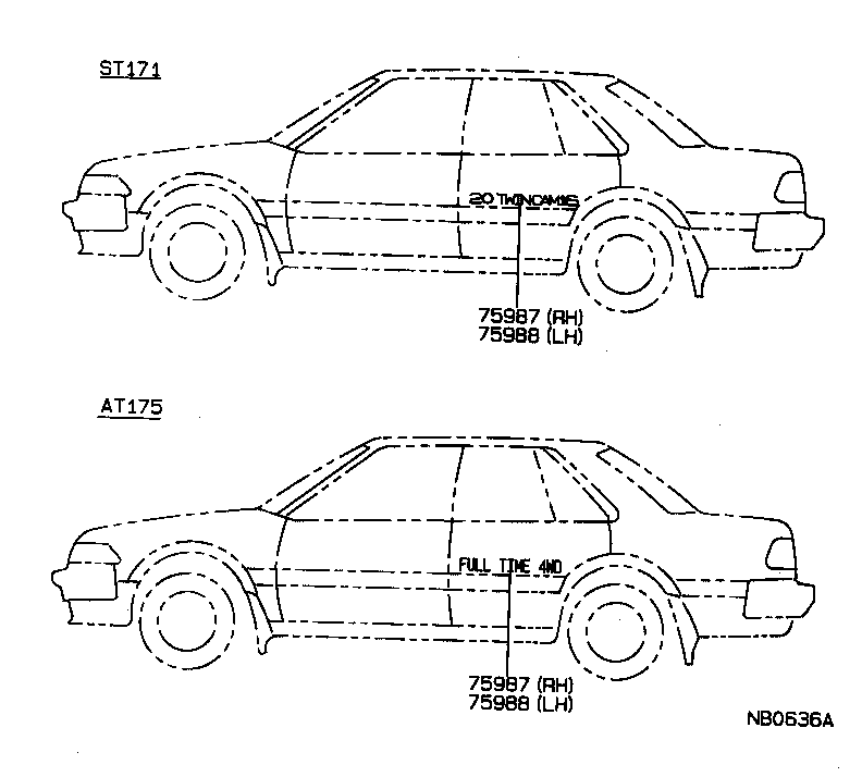 75987-20170-33 STRIPE, REAR DOOR, RH product image