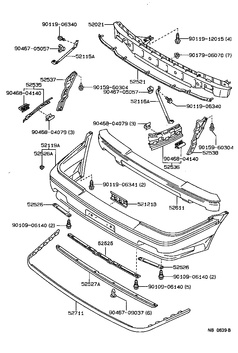 52021-12180 REINFORCEMENT SUB-ASSY, FRONT BUMPER product image