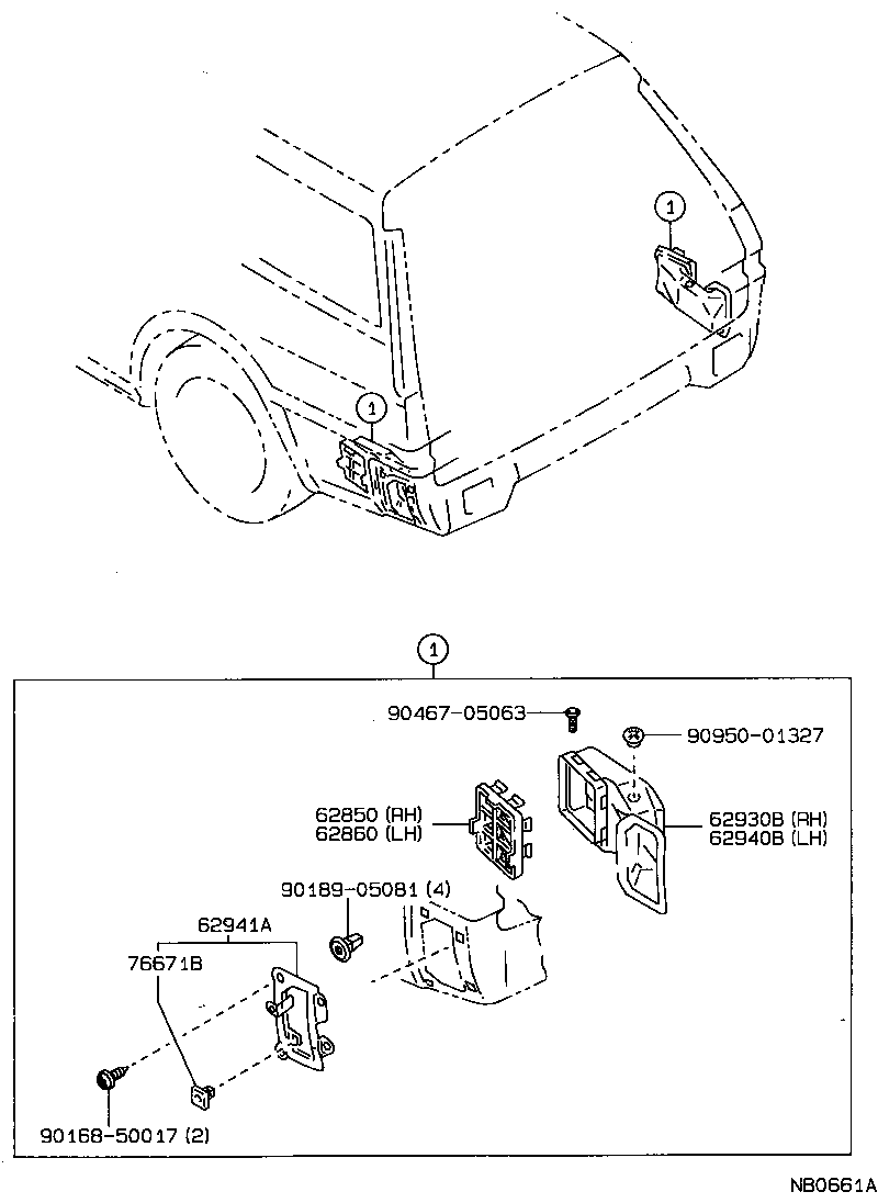 62940-12100 DUCT, QUARTER VENT, LH product image