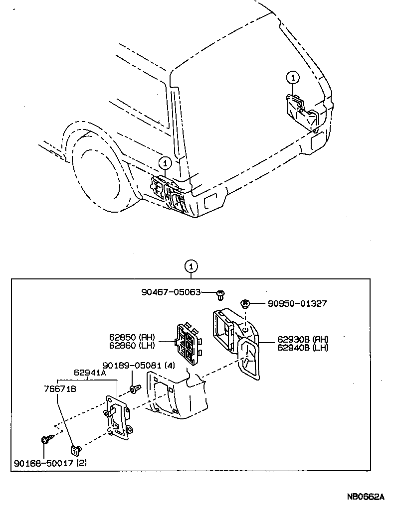 62940-13010 DUCT, QUARTER VENT, LH product image