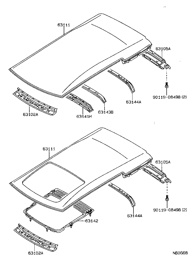 63201-12100 PANEL SUB-ASSY, SLIDE ROOF product image
