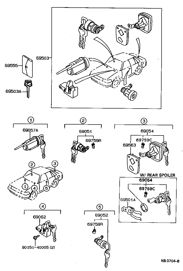 69005-20680 CYLINDER SET, LOCK product image