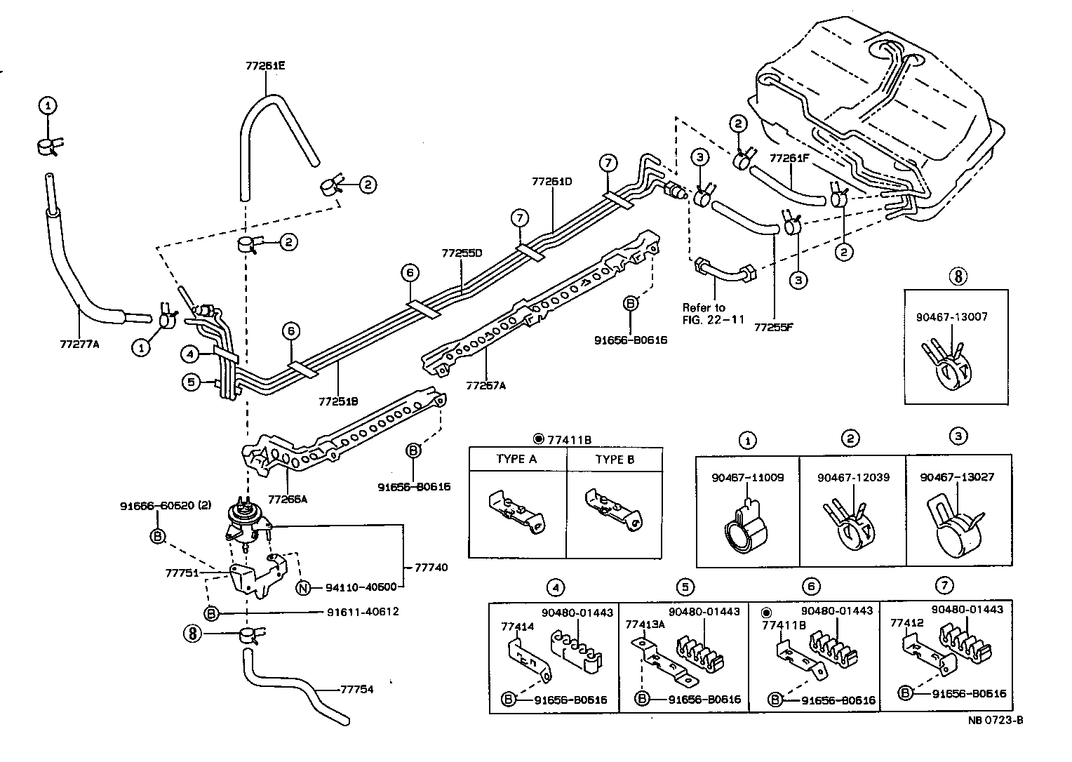 77014-20050 TUBE SUB-ASSY, FUEL TANK BREATHER, NO.3 product image