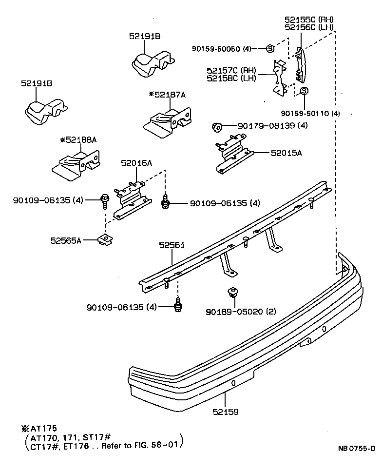 52016-20090 ARM SUB-ASSY, REAR BUMPER, LH product image