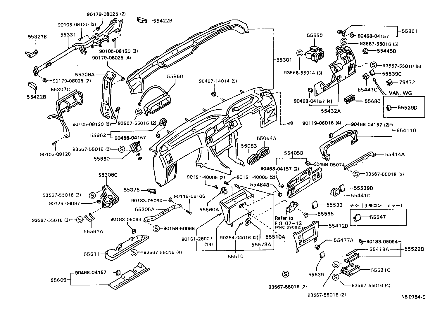 55405-20100 PANEL SUB-ASSY, INSTRUMENT CLUSTER FINISH, CENTER product image