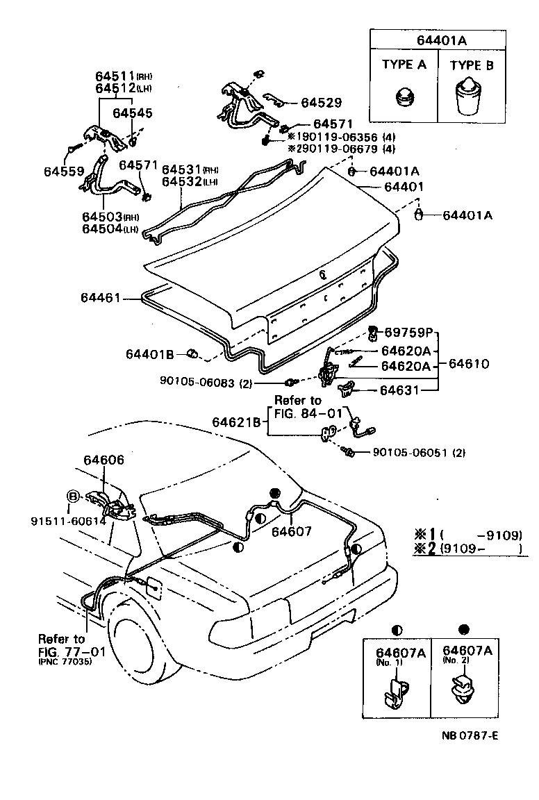 64503-20050 ARM SUB-ASSY, LUGGAGE COMPARTMENT DOOR HINGE, RH product image