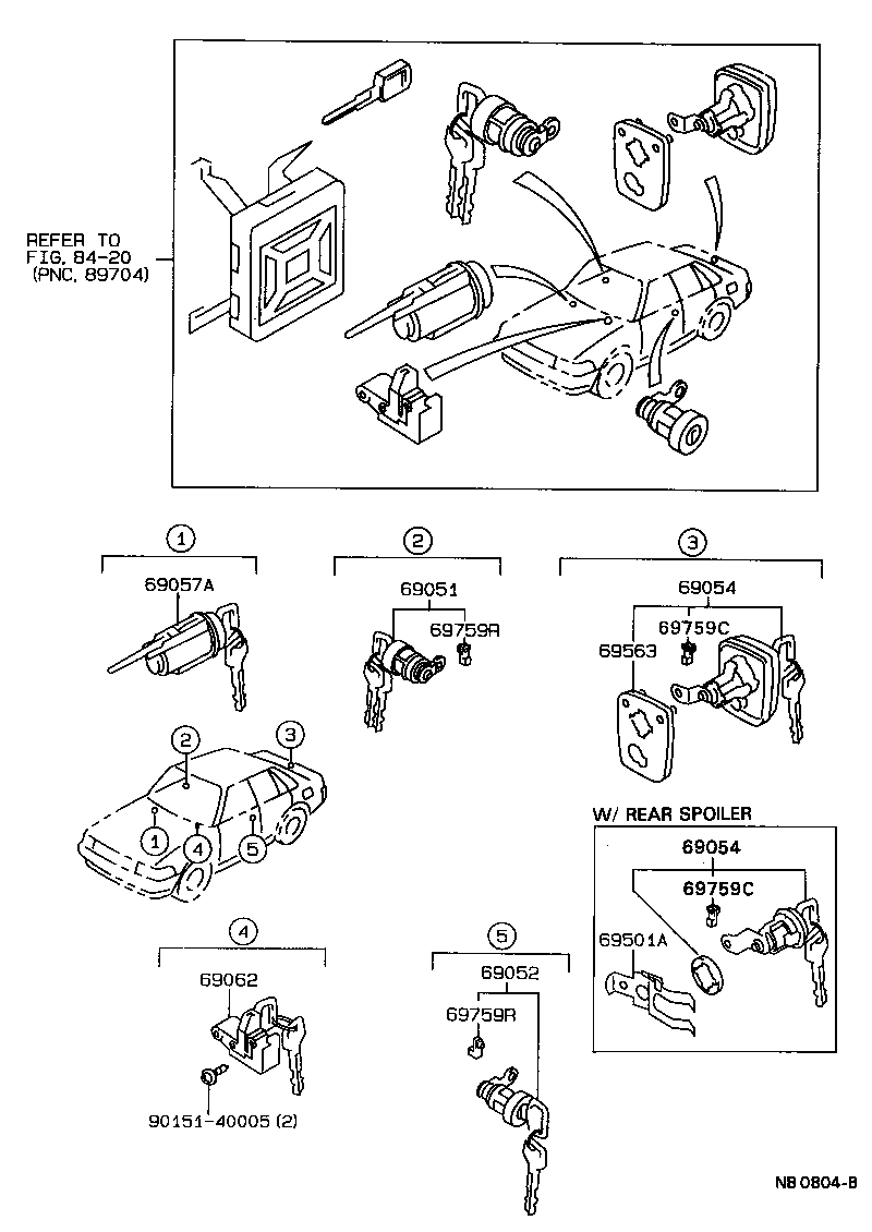 69005-20680 CYLINDER SET, LOCK product image