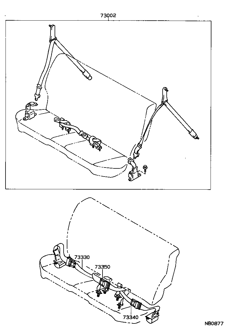 73012-12050 BRACKET ASSY, SEAT BELT INNER ANCHOR, LH product image