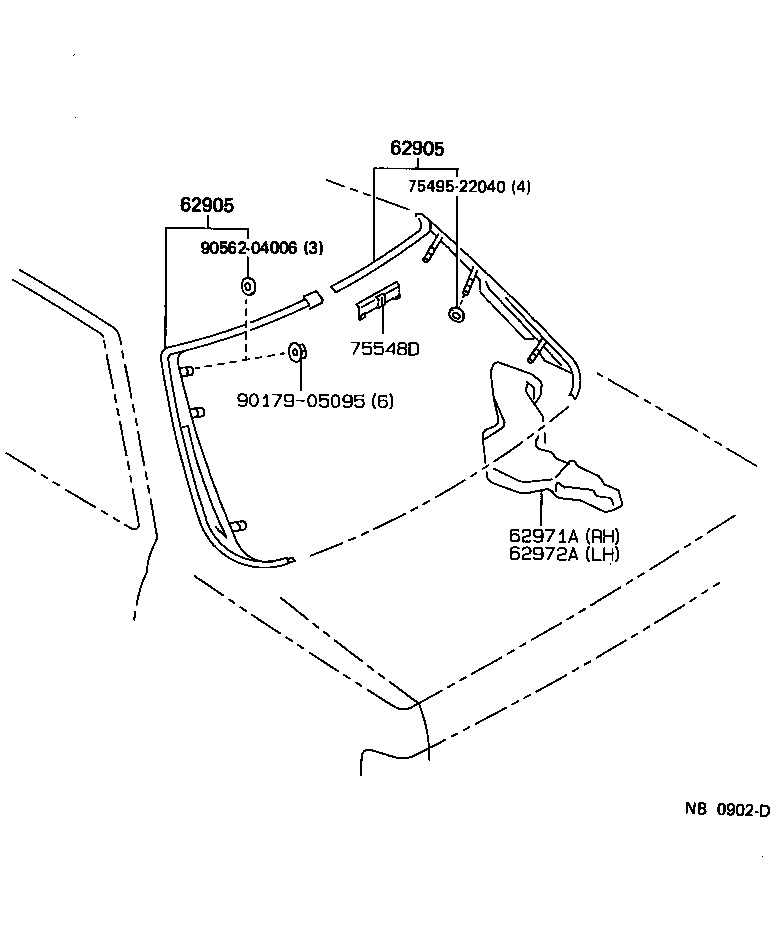 62906-91612 LOUVER, QUARTER VENTILATION product image