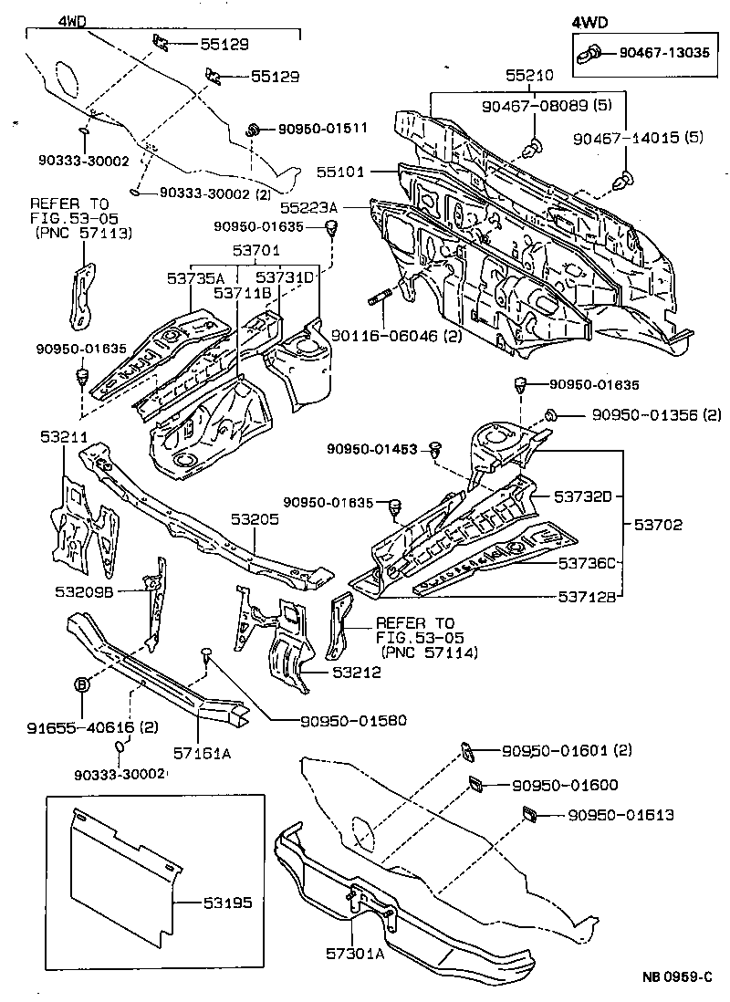 53701-20730 APRON SUB-ASSY, FRONT FENDER, RH product image