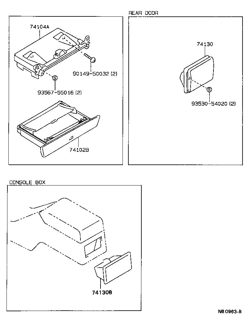 74109-20070-06 RECEPTACLE ASSY, REAR ASH product image