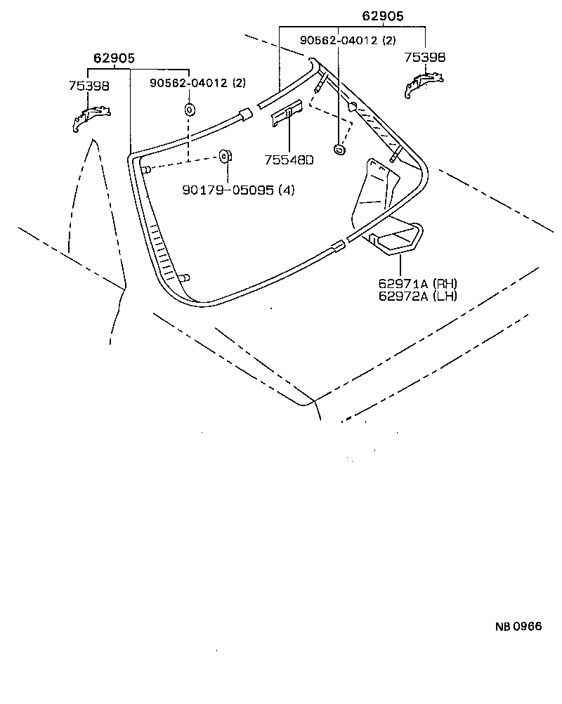 62906-22071 LOUVER, QUARTER VENTILATION product image