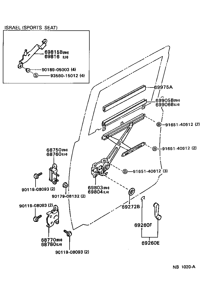 69971-89108 FILLER, REAR DOOR GLASS CHANNEL product image