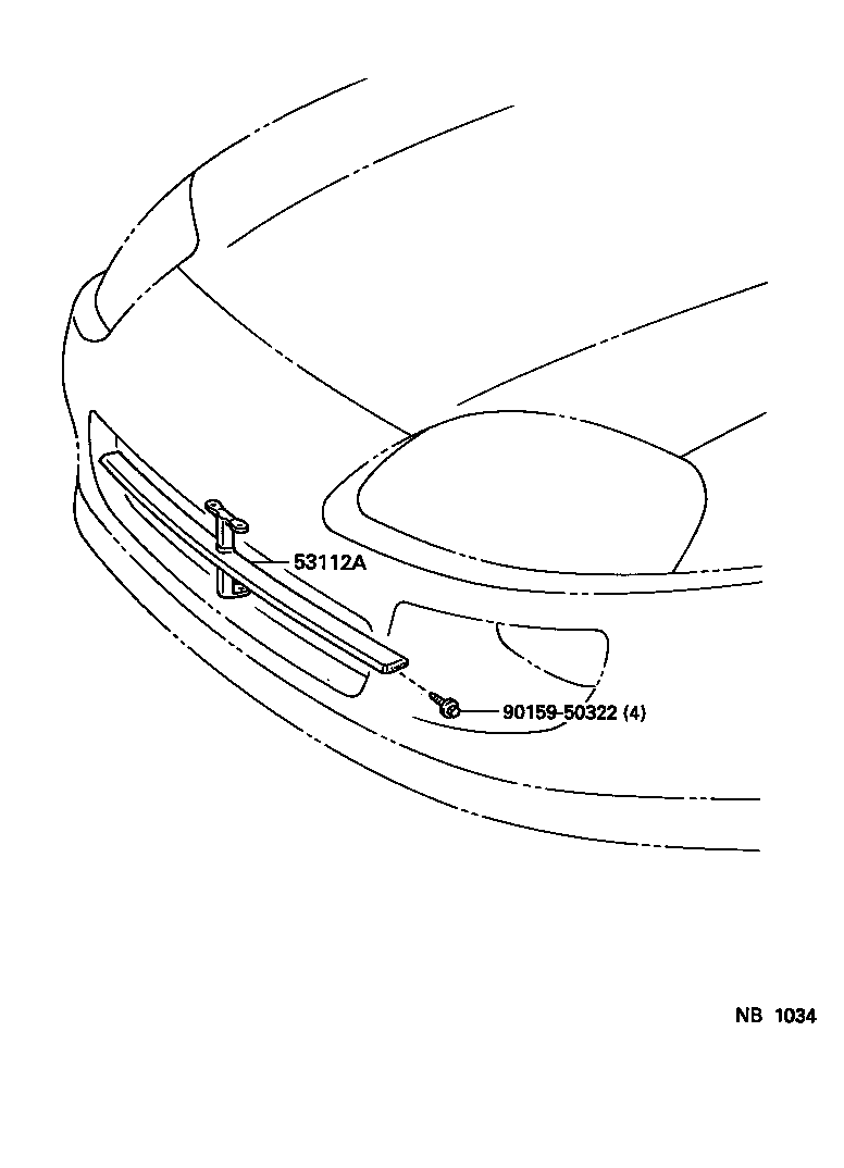53112-14070-F0 GRILLE, RADIATOR, LOWER product image