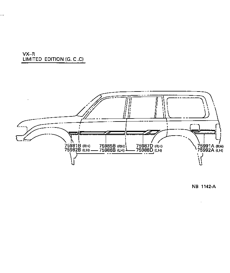 75981-60270 STRIPE, FENDER, RH product image