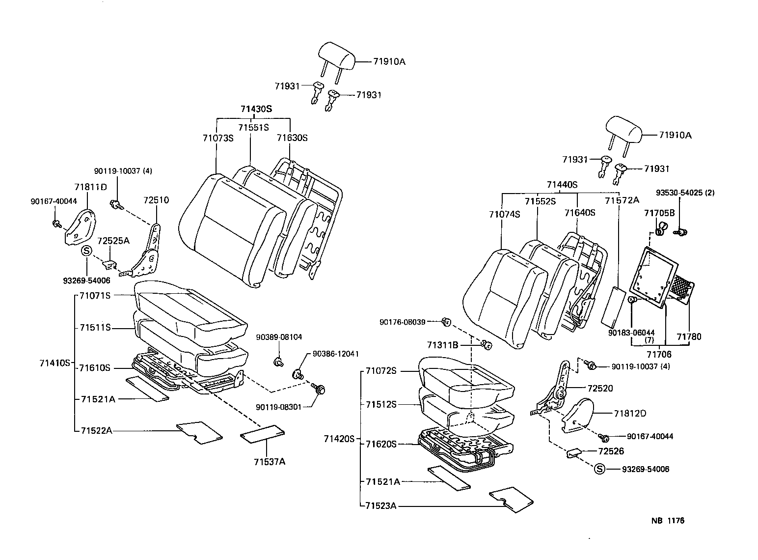 71630-60041 SPRING ASSY, FRONT SEAT BACK, RH(FOR SEPARATE TYPE) product image