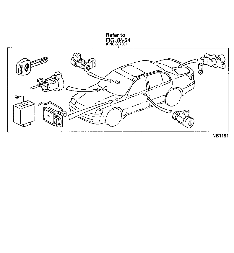 69055-30300 CYLINDER & KEY SET, LUGGAGE COMPARTMENT LOCK product image