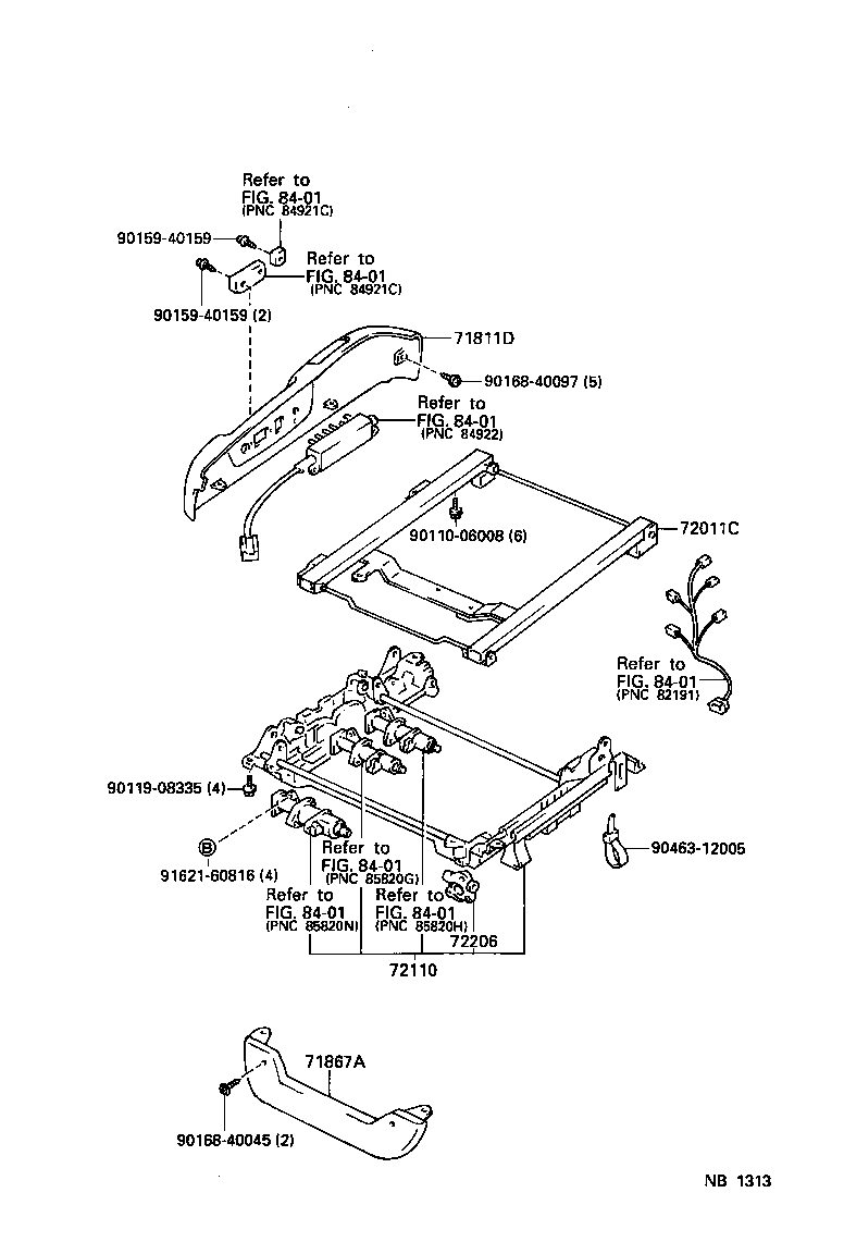 71014-30840 SPRING ASSY, FRONT SEAT BACK, LH(FOR SEPARATE TYPE) product image