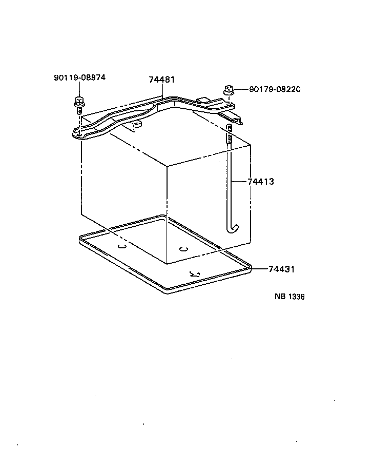 74404-35140 CLAMP, BATTERY HOLD DOWN product image