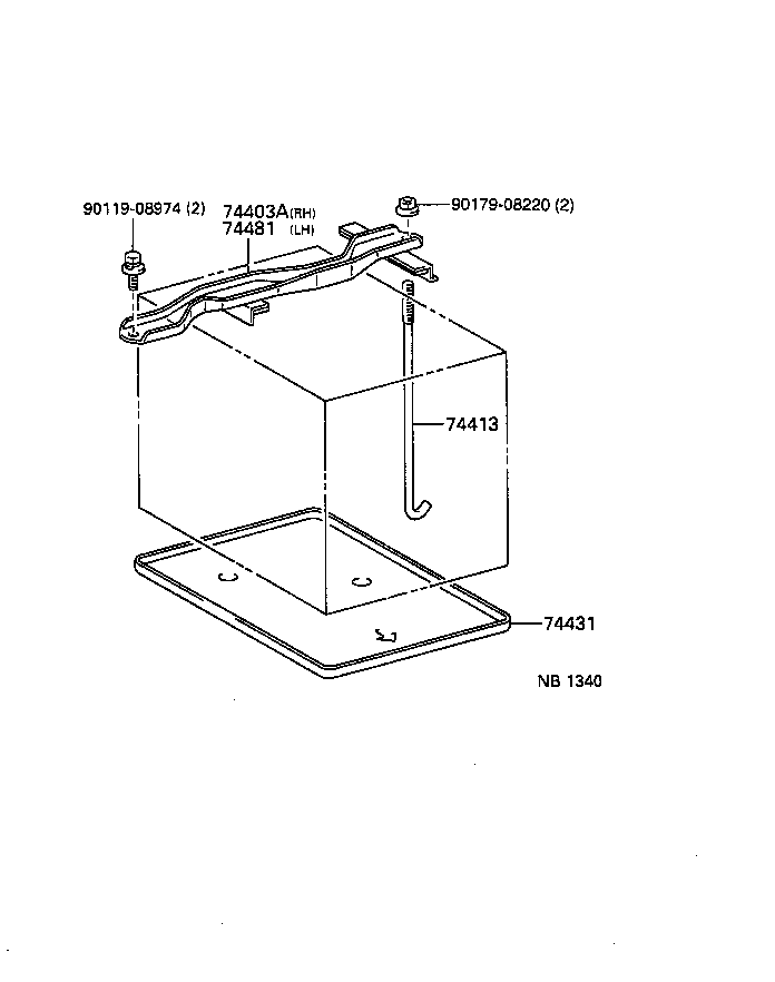 74403-35010 CARRIER SUB-ASSY, BATTERY product image