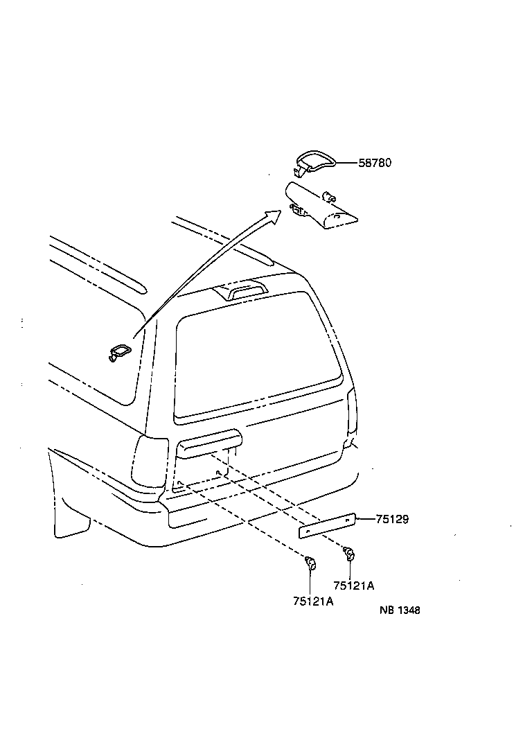 75129-35020 CUSHION, REAR LICENSE PLATE product image