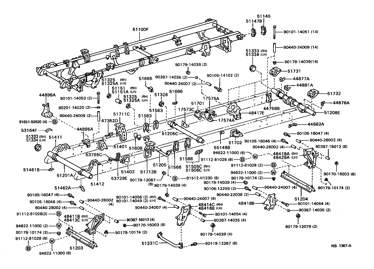 51421-65010 BRACKET SUB-ASSY, ENGINE FRONT MOUNTING, RH product image