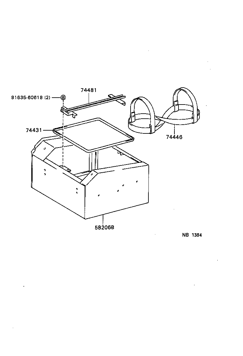 74404-65030 CLAMP, BATTERY HOLD DOWN product image