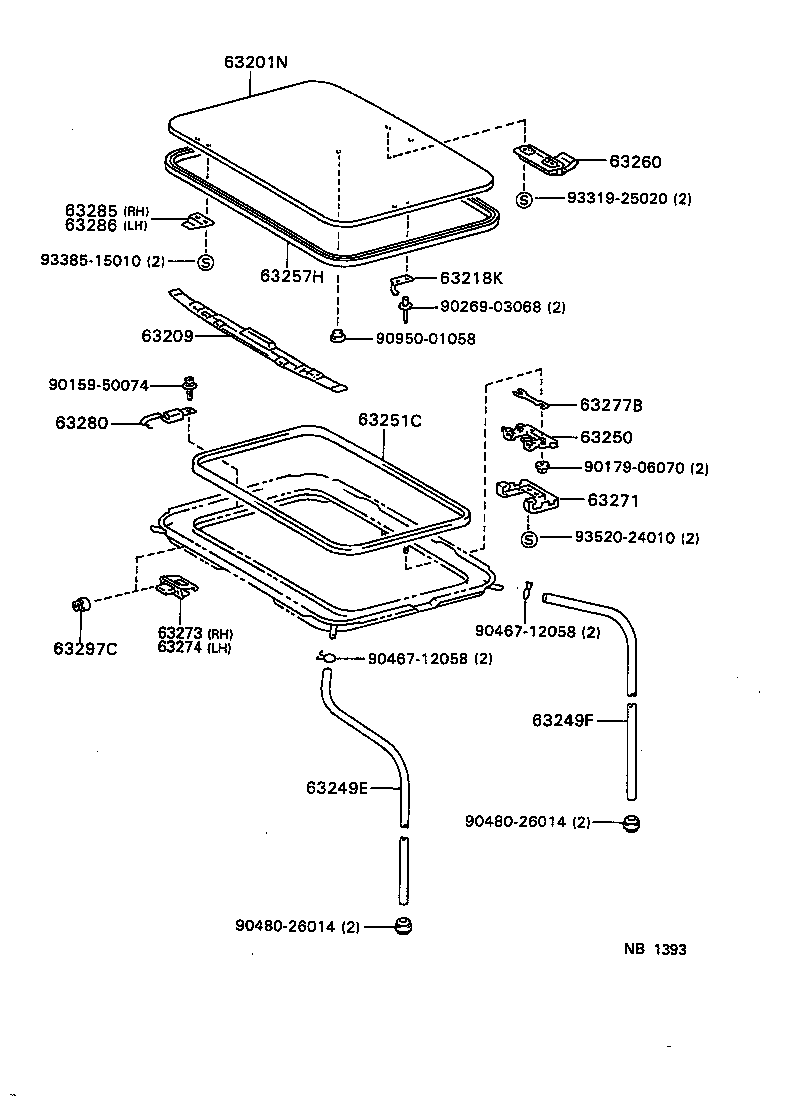 63103-65020 REINFORCEMENT, ROOF PANEL, NO.1 product image