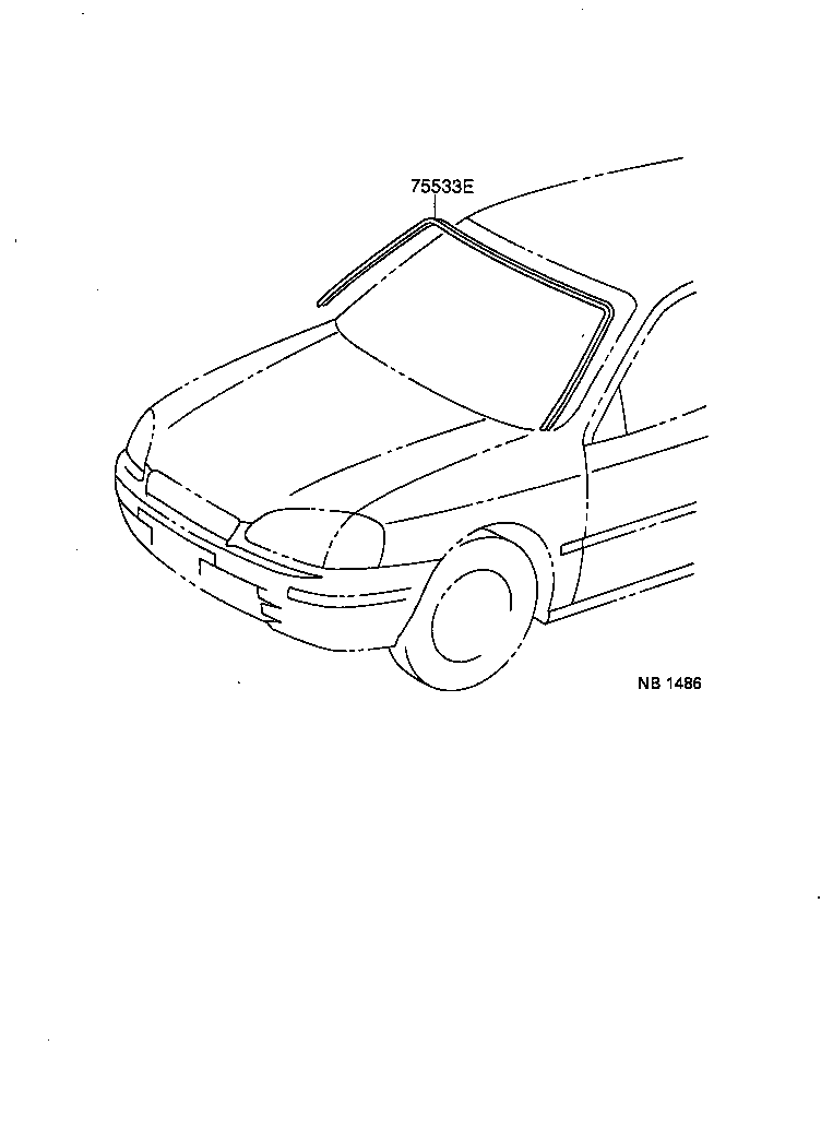 75770-10040 MOULDING ASSY, HOOD, FRONT product image