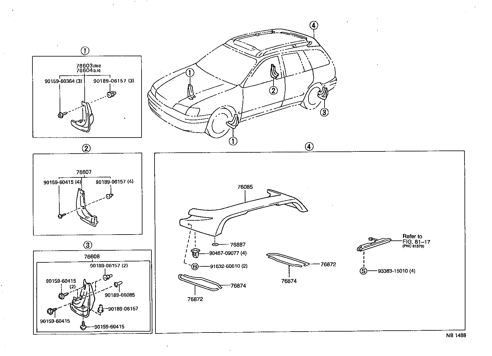 76085-21901 SPOILER SUB-ASSY, REAR product image