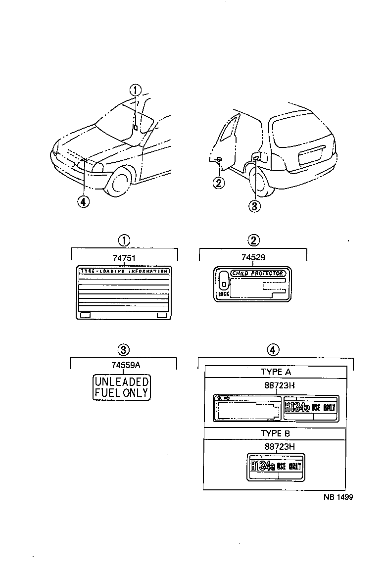 42661-10360 LABEL, TIRE PRESSURE INFORMATION product image