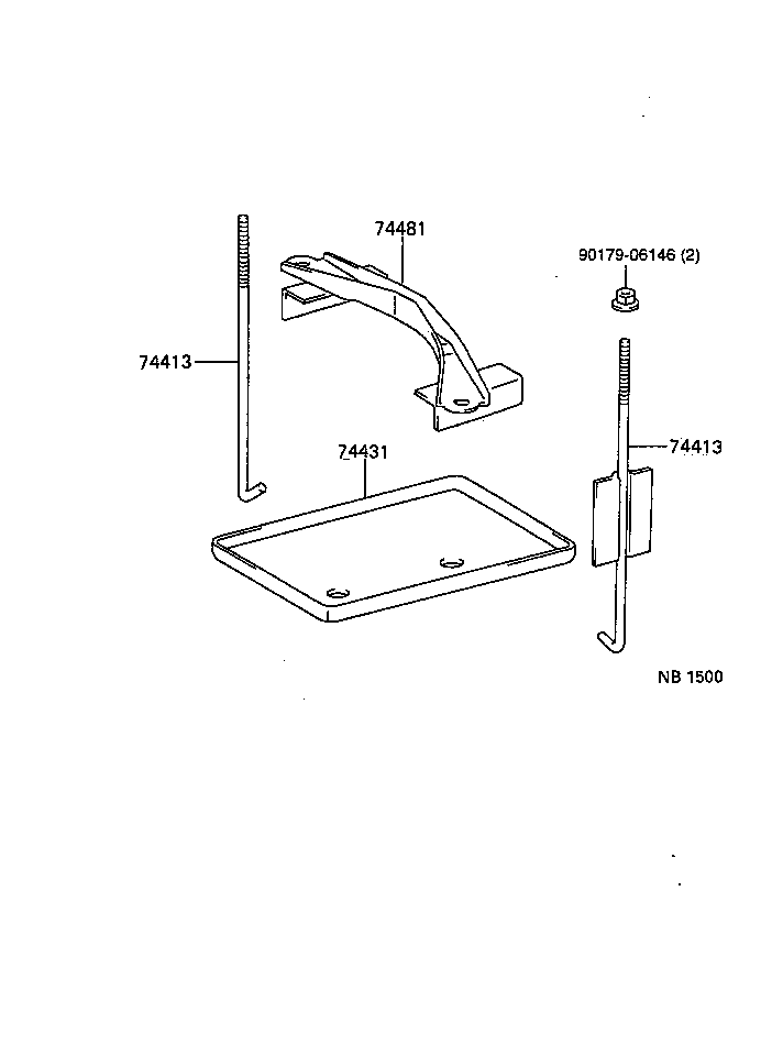 74404-16200 CLAMP, BATTERY HOLD DOWN product image