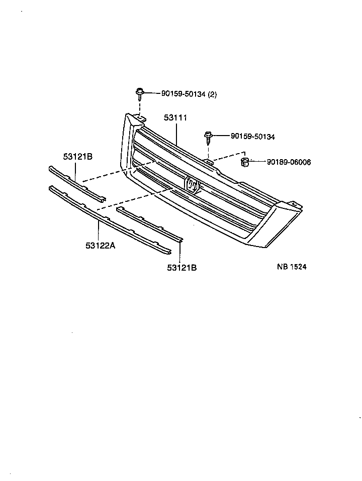 53111-2B050 GRILLE, RADIATOR product image