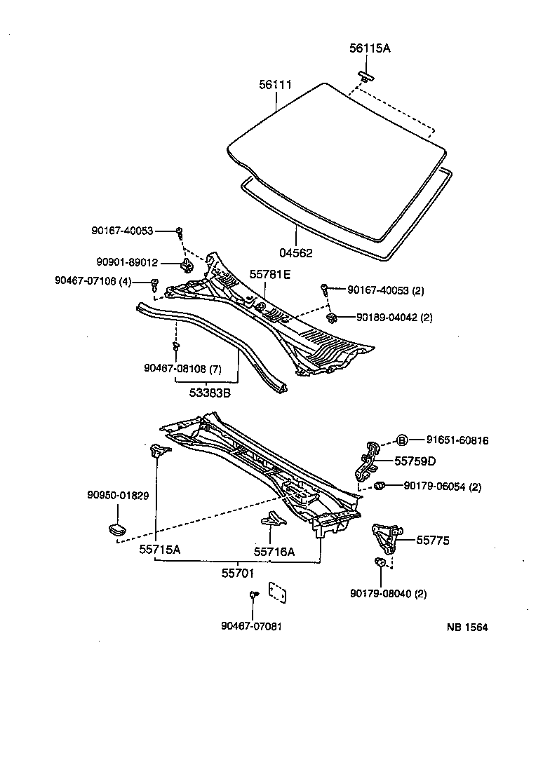 55700-2B200 PANEL SUB-ASSY, COWL product image