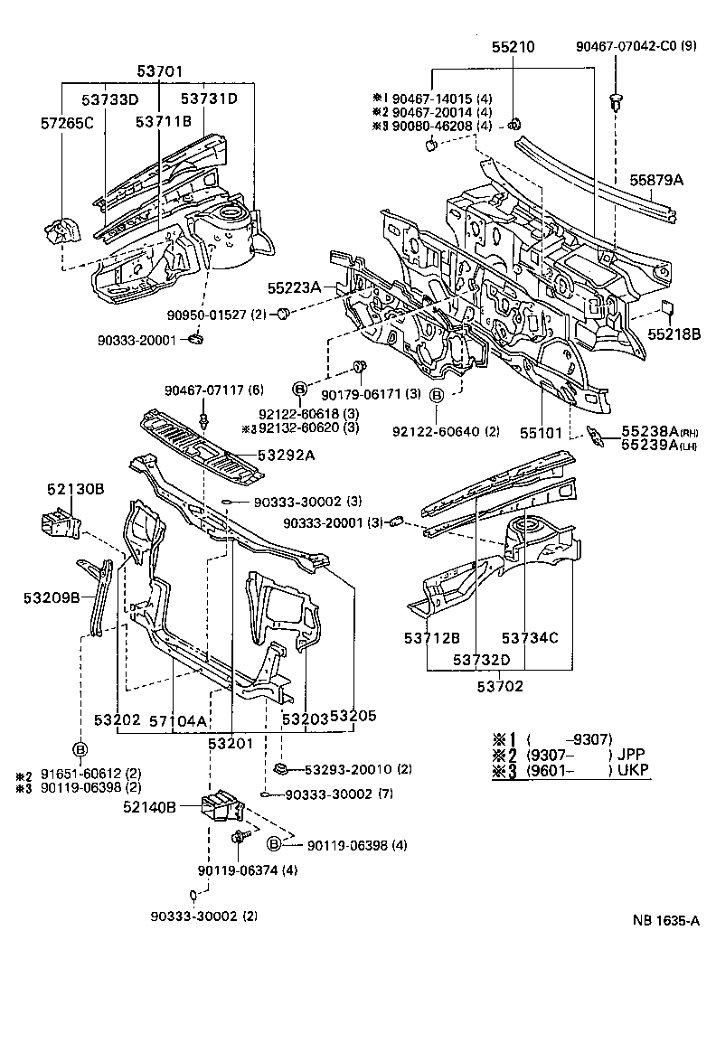 53701-05010 APRON SUB-ASSY, FRONT FENDER, RH product image