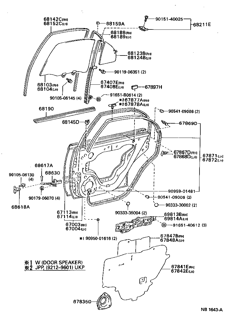 67003-20650 PANEL SUB-ASSY, REAR DOOR, RH product image