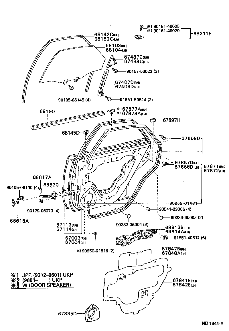 67003-20650 PANEL SUB-ASSY, REAR DOOR, RH product image