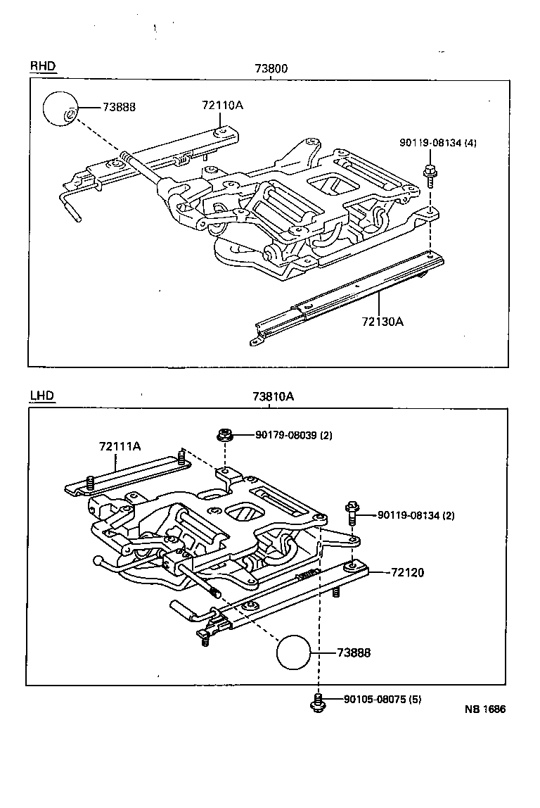 71501-37010 PAD, FRONT SEAT CUSHION, RH(FOR SEPARATE TYPE) product image