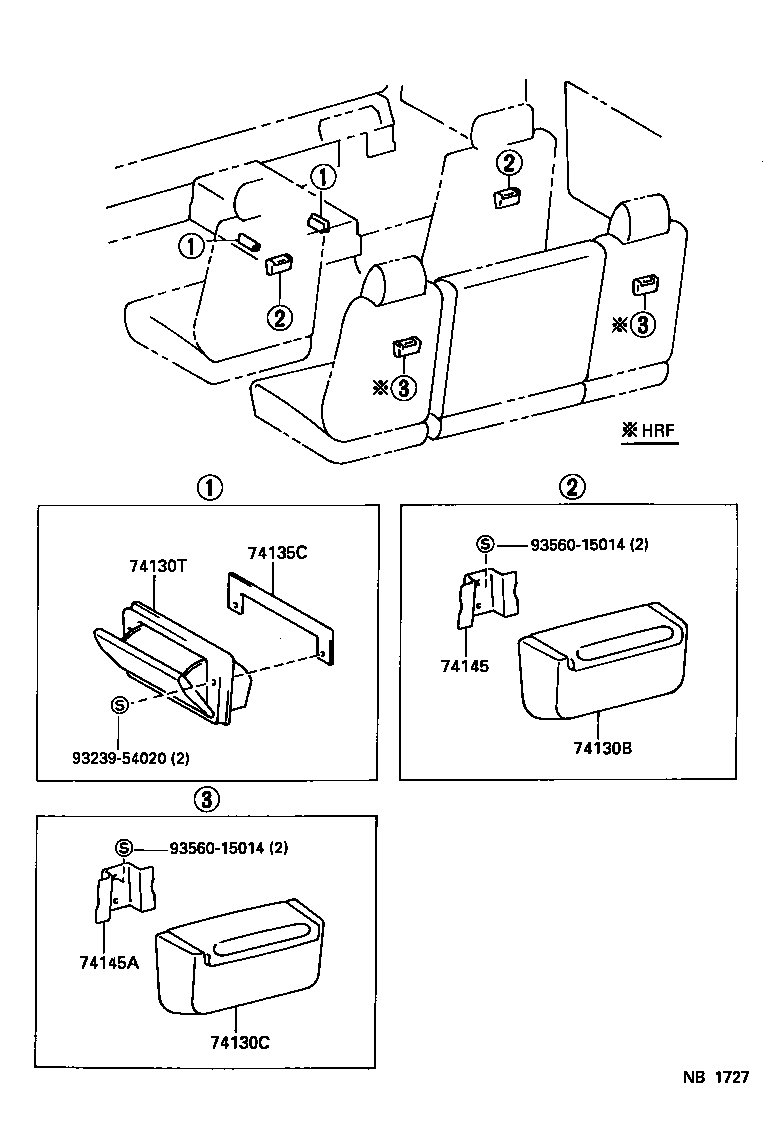 74123-26010 RETAINER, ASH RECEPTACLE product image