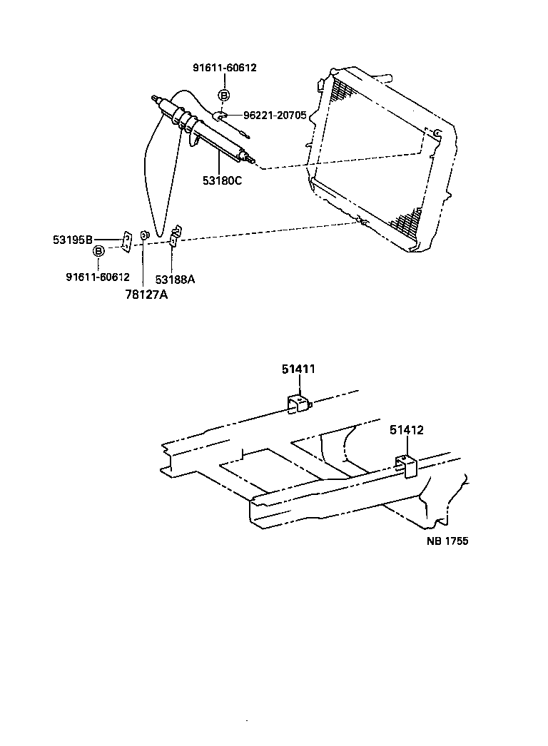 51411-37030 BRACKET, RADIATOR SUPPORT, RH product image