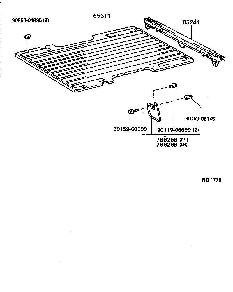 65240-34010 SILL, REAR CROSS product image