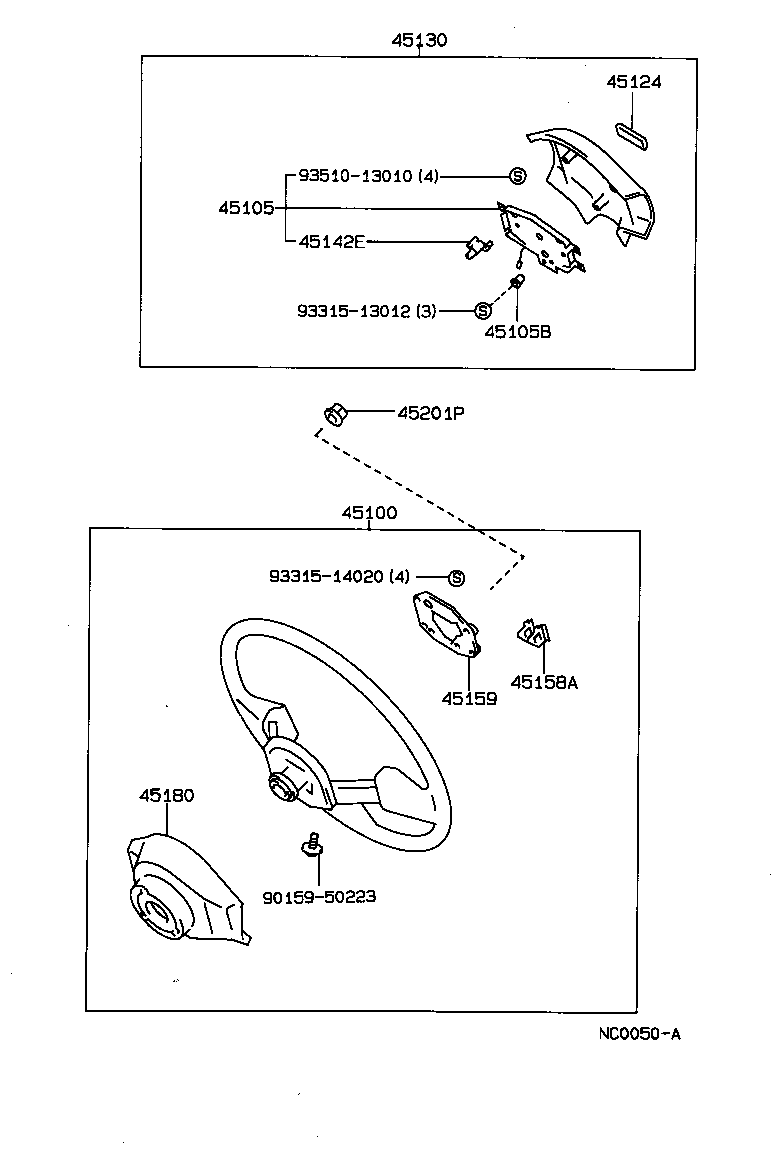 45100-12530 WHEEL ASSY, STEERING product image