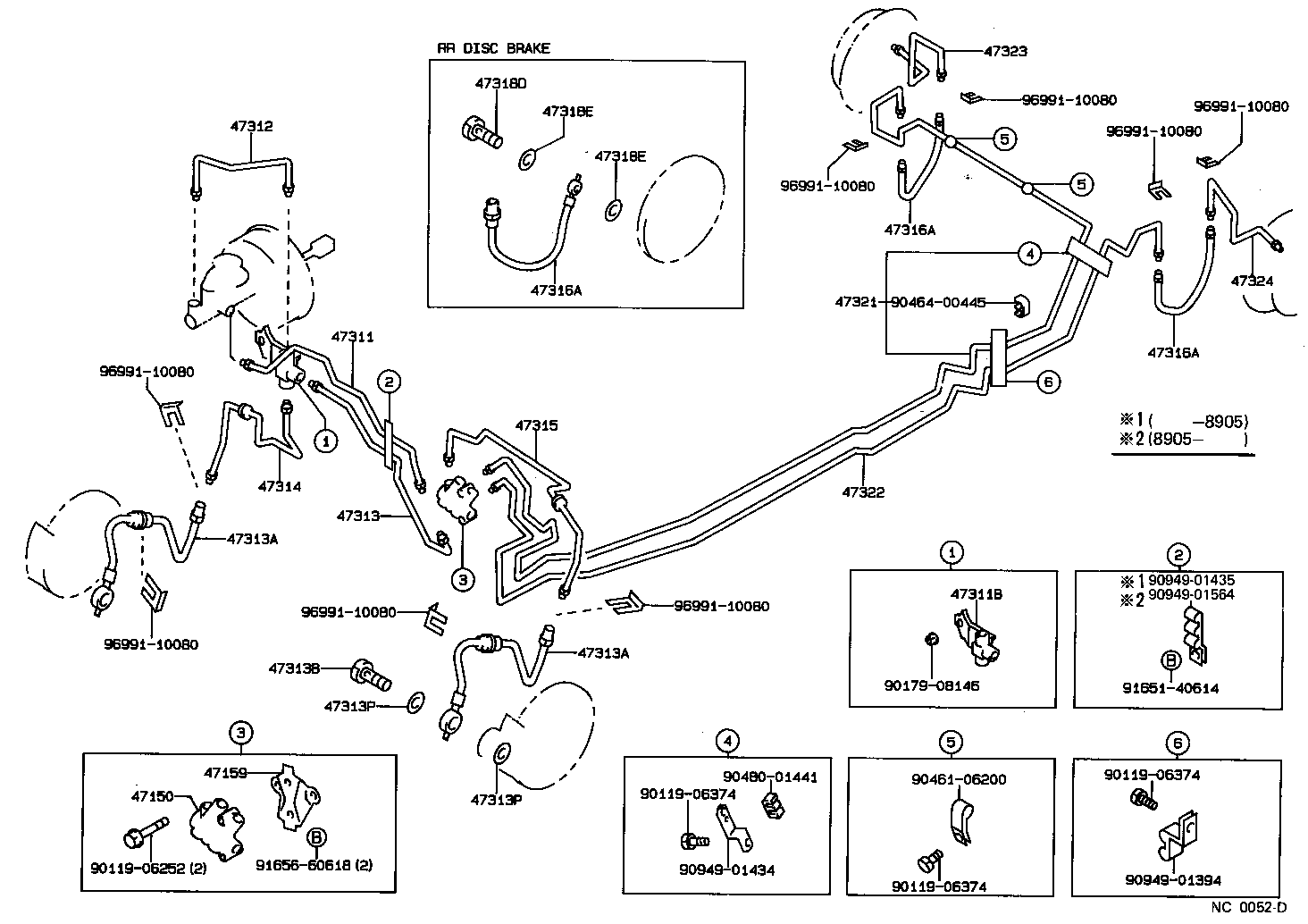 44553-12020 TUBE, BRAKE ACTUATOR, NO.3 product image
