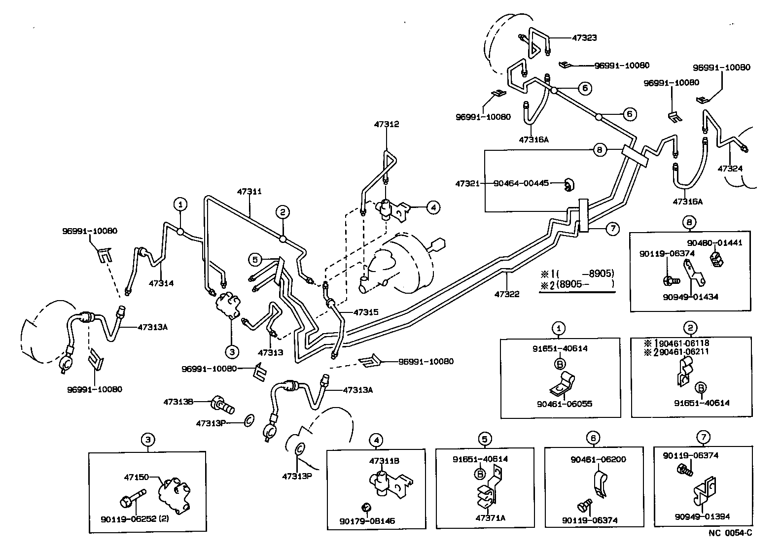 Toyota 47321-12050 TUBE, REAR BRAKE, NO.1