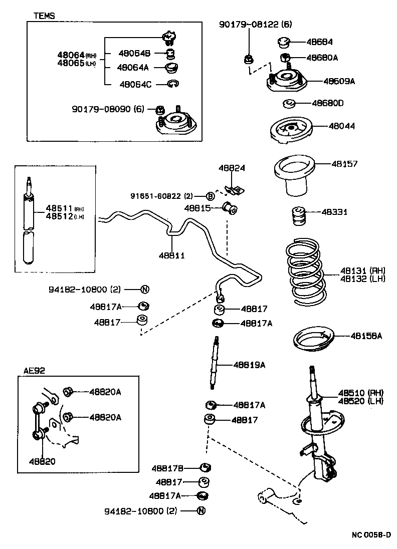 48065-12010 COVER SUB-ASSY, FRONT SUSPENSION SUPPORT, LH product image