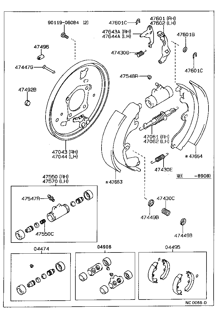 Toyota 47550-20130 CYLINDER ASSY, REAR WHEEL BRAKE(FOR RH, FRONT OR UPPER)