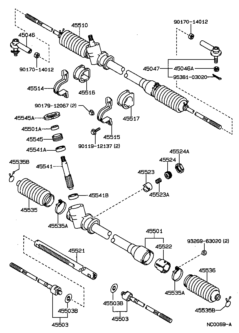 44250-12201 GEAR ASSY, POWER STEERING(FOR RACK & PINION) product image