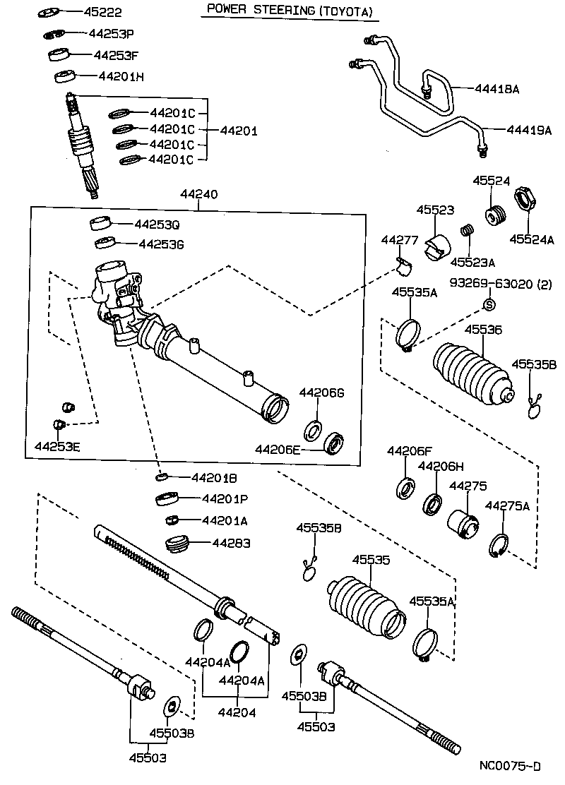 44201-12150 VALVE SUB-ASSY, POWER STEERING CONTROL product image