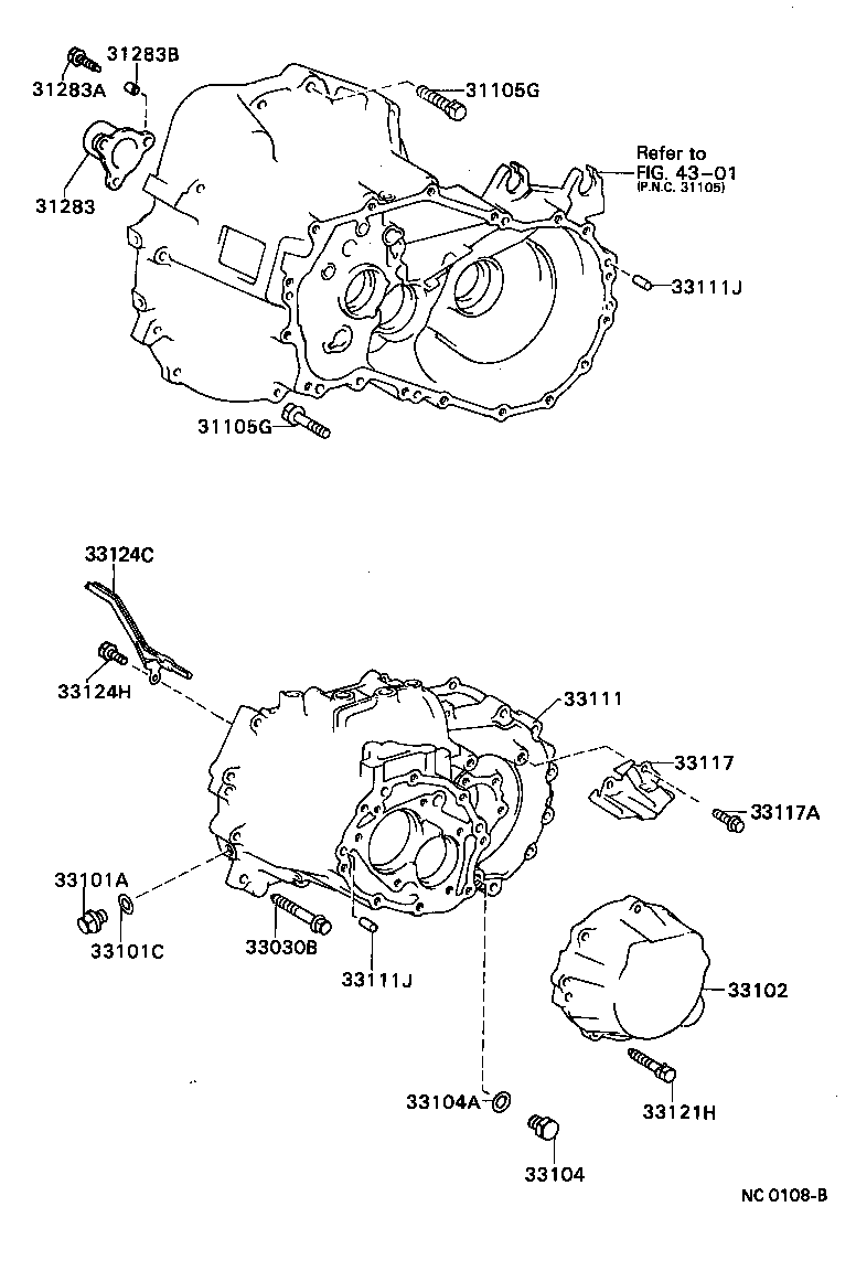 90105-08273 BOLT, W/WASHER(FOR TRANSMISSION CASE COVER) product image
